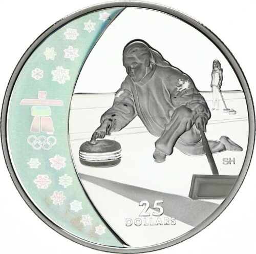 Worldcoins / Canada / 2007 / Km 0745 / 25 Dollar / Proof / Vancouver / Zilver 0.925 / Curling