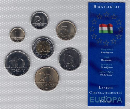 Worldcoins / Hungary / Hongarije / Unc Set / Laatste Circulatie Munten