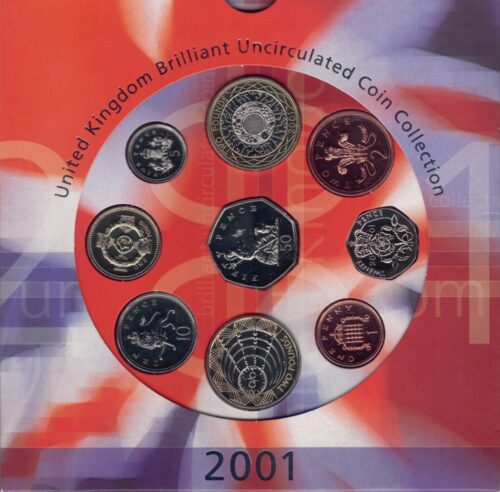 Worldcoins / MS 129 / Great Britain / Bu Set / 2001