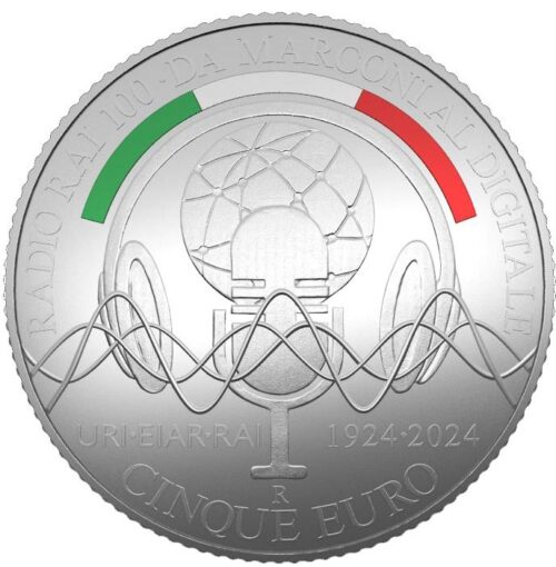 Euromunten / Italie / 2024 / 5 Euro / Fdc / 150 Jaar Guglielmo Marconi - 100 Jaar Radio