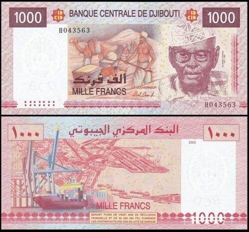 bankbiljetten / 042a(2) / Djibouti / 1000 Francs / 2005 / Unc