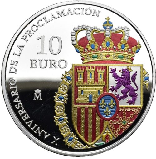 Euromunten / Spanje / 2024 / 10 Euro / Proof / 10e Verjaardag Van De Proclamatie / Aankondiging