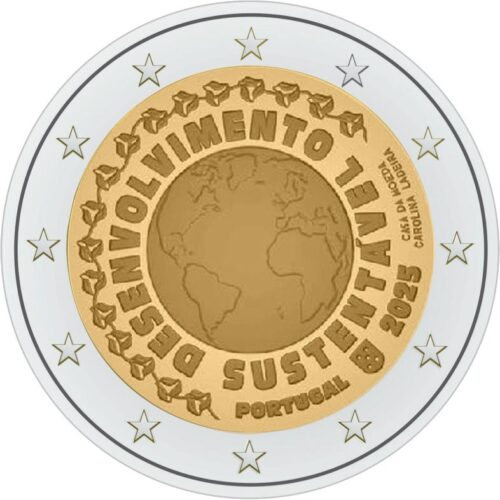 Euromunten / Portugal / 2025 / 2 Euro / Unc / Duurzame Ontwikkeling / Aankondiging