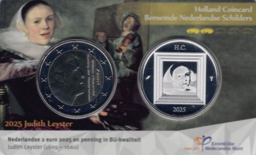 Euromunten / Nederland / 2025 / 2 Euro / Coincard / Holland Coin Fair / Judith Leyster / Met Zilveren Penning