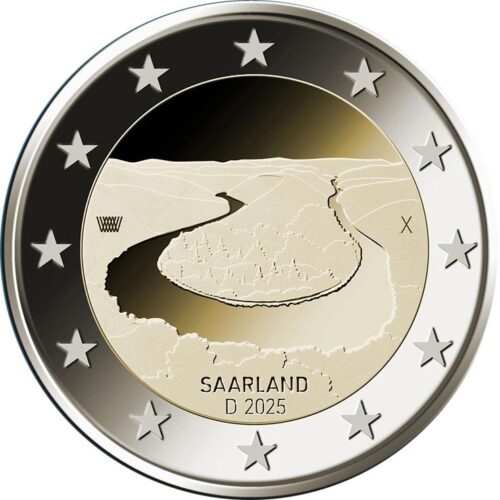 Euromunten / Duitsland / 2025 / Saarland – Saarschleife / JGFDA / 2 Euro / Proof / Aankondiging - Afbeelding 2