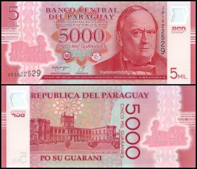 bankbiljetten / 234d / Paraguay / 5000 Guaranies / 2022 / Unc / Polymar