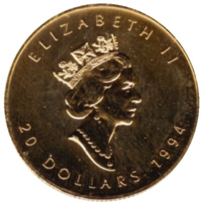 Worldcoins / Km 238 / Canada / 1994 / 20 Dollar / Gold 0.999 / 1/2 Oz 0.999