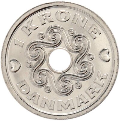 Worldcoins / Km 873.2 / Danmark / Denemarken / 1 Krone / 2007 / Unc