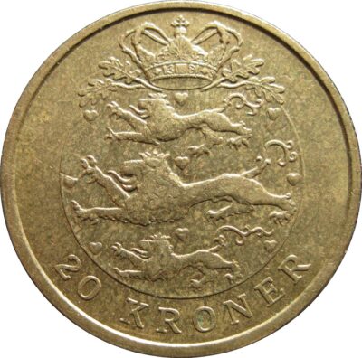 Worldcoins / Km 891 / Denmark / Denemarken / 20 Kroner / 2008 / Unc