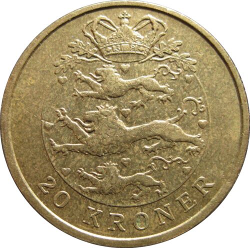 Worldcoins / Km 891 / Denmark / Denemarken / 20 Kroner / 2008 / Unc