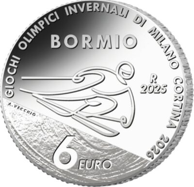 Euromunten / Italie / 2025 / 6 Euro / Proof / Olympische Spelen 2026 Milaan Cortina / Alpine Ski Bormio