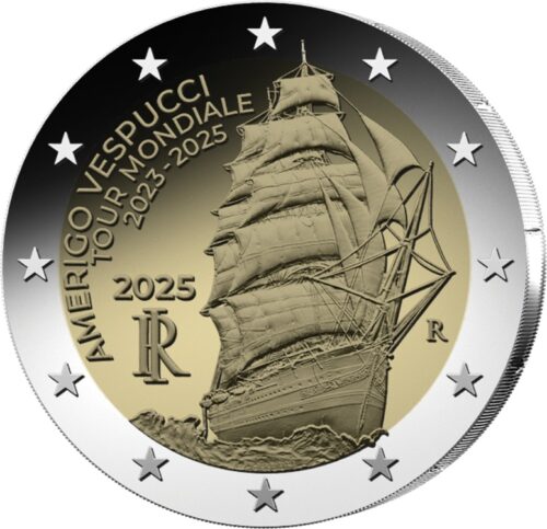 Euromunten / Italie / 2025 / 2 Euro / Proof / Vespucci - Afbeelding 2