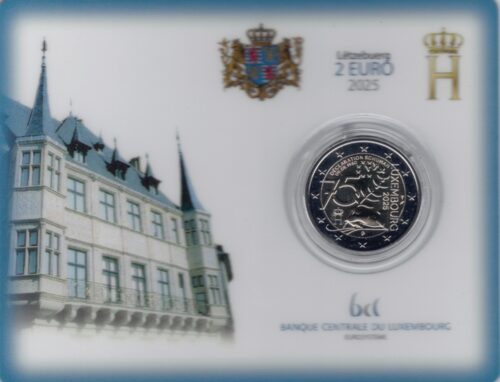 Euromunten / Luxemburg / 2025 / 2 Euro / Coincard / 75e Verjaardag Van De Schuman-Verklaring / MMT Raaf