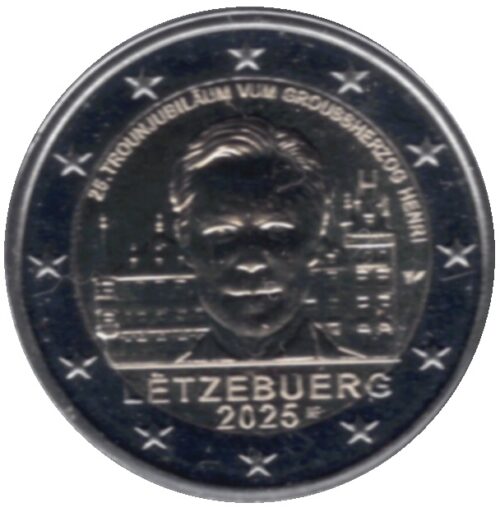 Euromunten / Luxemburg / 2025 / 2 Euro / Unc / Troonsbestijging Van Groothertog Henri / MMT Raaf