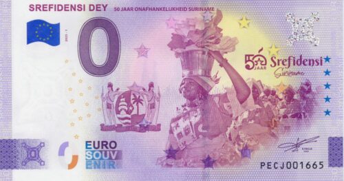 0 Euro Biljet / Netherlands / Srefidensi Dey - 50 Jaar Onafhankelijkheid Suriname