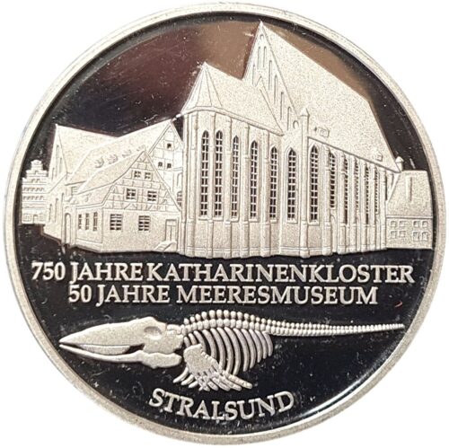 Worldcoins / Km 204 / Germany / 10 Mark / 2001 G / Proof / Katharinenkloster / Zilver 0.925 / In Munthouder