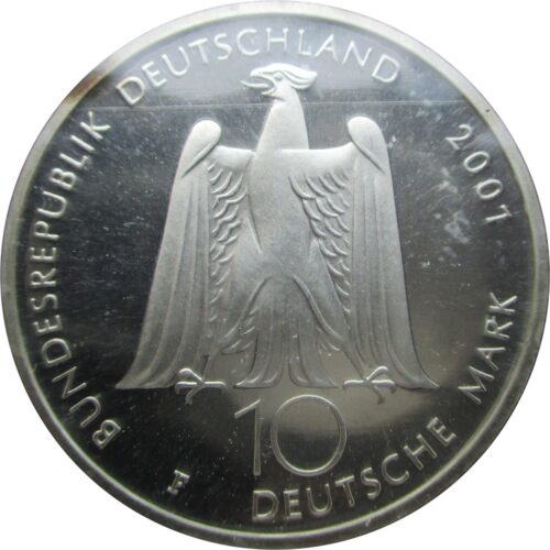 Worldcoins / Km 205 / Germany / 10 Mark / 2001 D / Proof / Albert Lortzing / Zilver 0.925 / In Munthouder - Afbeelding 2