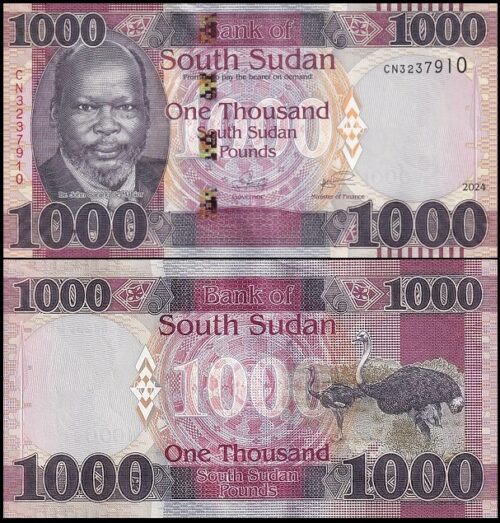 bankbiljetten / 021 / South Sudan / 1000 Pounds / 2024 / Unc