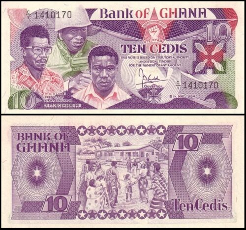 bankbiljetten / 023a / Ghana / 10 Cedis / 1984 / Unc