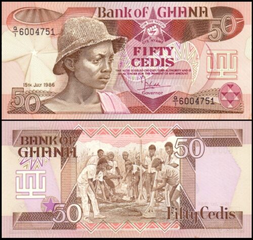 bankbiljetten / 025 / Ghana / 50 Cedis / 1986 / Unc