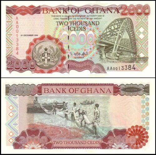 bankbiljetten / 033a / Ghana / 2000 Cedis / 1996 / Unc