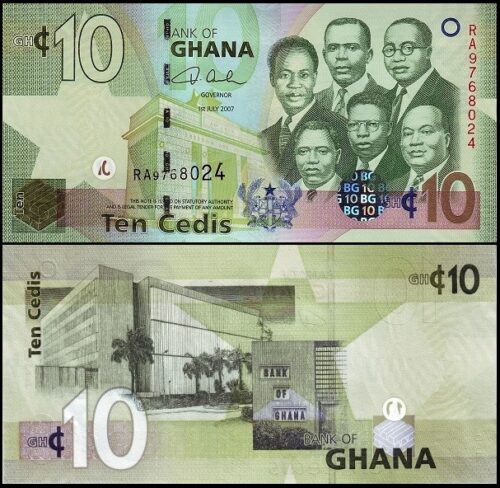 bankbiljetten / 039a / Ghana / 10 Cedis / 2007 / Unc