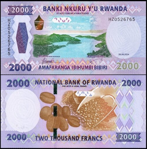 bankbiljetten / 044 / Rwanda / 2000 Amafaranga / 2024 / Unc