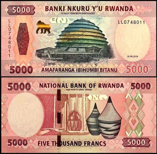 bankbiljetten / 045 / Rwanda / 5000 Amafaranga / 2024 / Unc