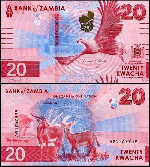 bankbiljetten / 063 / Zambia / 20 Kwacha / 2024 / Unc