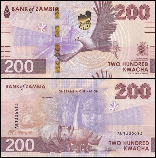 bankbiljetten / 066 / Zambia / 200 Kwacha / 2024 / Unc