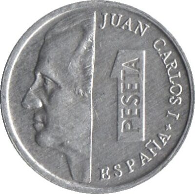 Worldcoins / Km 832 / Spain / Spanje / 1 Peseta / 1989 / Unc