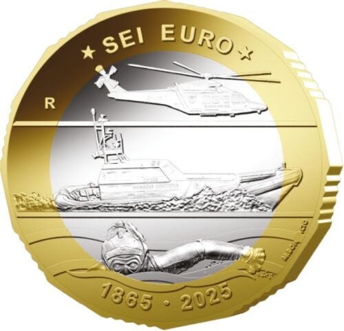 Euromunten / Italie / 2025 / 6 Euro / Fdc / Guardia Costiera / 160 Jaar Kustwacht