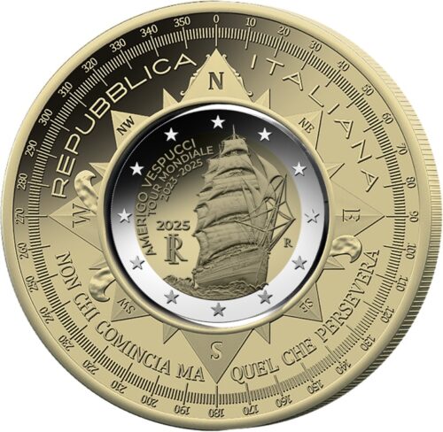 Euromunten / Italie / 2025 / 10+2 Euro / Proof / Vespucci