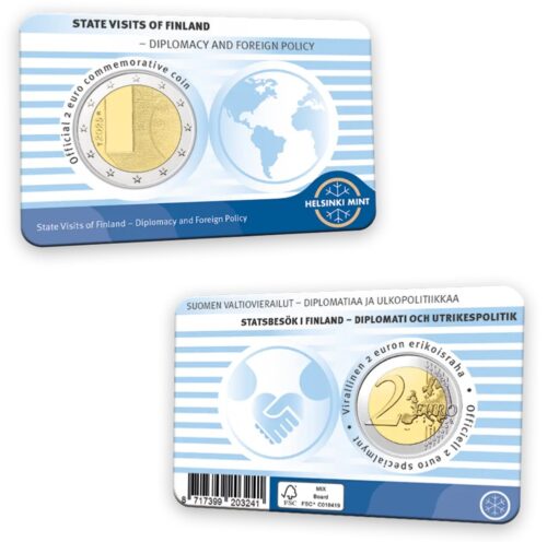 Euromunten / Finland / 2025 / 2 Euro / Coincard / Staatsbezoek Van Finland - Engels