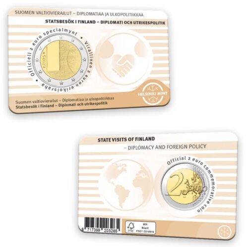 Euromunten / Finland / 2025 / 2 Euro / Coincard / Staatsbezoek Van Finland - Fins