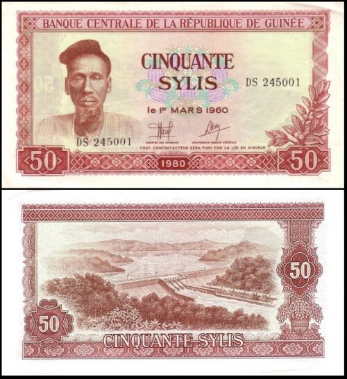 bankbiljetten / 025a / Guinea / Guinee / 50 Sylis / 1980 / Unc