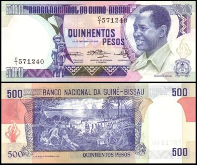 bankbiljetten / 007a / Guinea-Bissau / 500 Pesos / 1983 / Unc