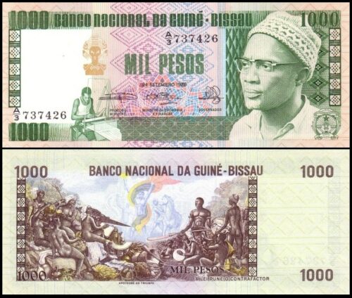 bankbiljetten / 008b / Guinea-Bissau / 1000 Pesos / 1978 / Unc