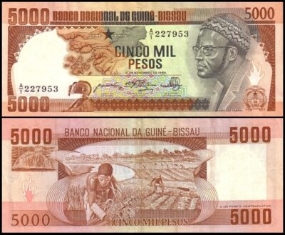 bankbiljetten / 009 / Guinea-Bissau / 5000 Pesos / 1984 / Unc