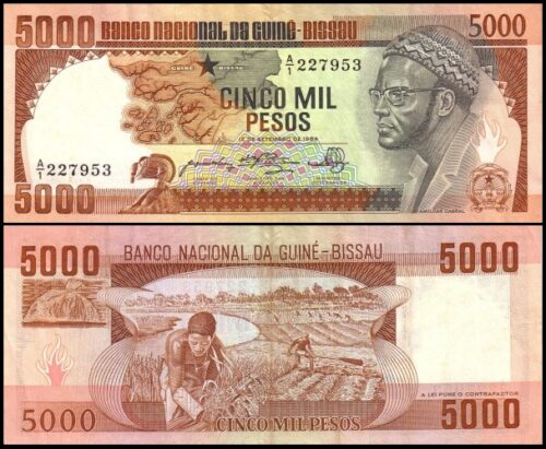 bankbiljetten / 009 / Guinea-Bissau / 5000 Pesos / 1984 / Unc
