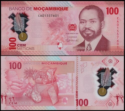 bankbiljetten / 157 / Mozambique / 100 Meticais / 2024 / Unc