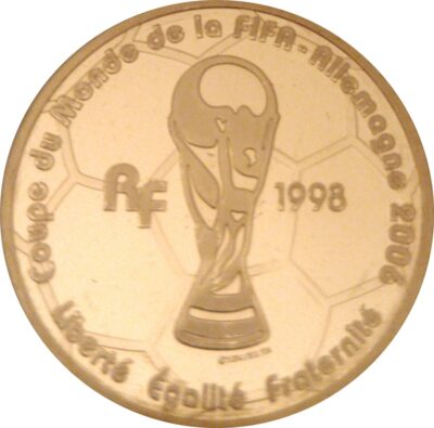 Euromunten / France / Frankrijk / 2005 / 10 Euro / Proof / Gold / 0.920 / Fifa WK Voetbal / In Munthouder