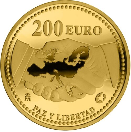 Euromunten / Spain / Spanje / 2005 / 200 Euro / Proof / Gold / 0.999 / Vrede En Vrijheid / In Munthouder