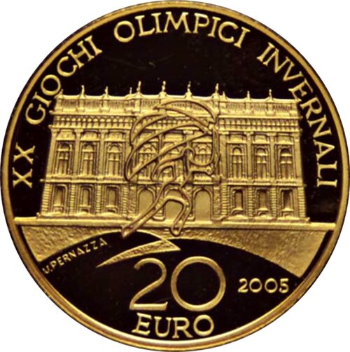 Euromunten / Italia / Italie / 2005 / 20 Euro / Proof / Gold 0.900 / Winterspelen In Turijn / Palazzo Madama