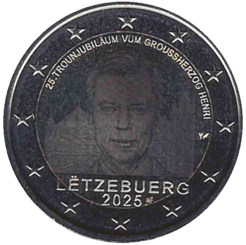 Euromunten / Luxemburg / 2025 / 2 Euro / Unc / Troonsbestijging Van Groothertog Henri / Foto Print