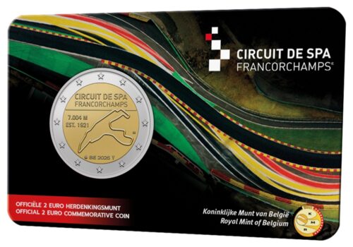 Euromunten / Belgie / 2025 / 2 Euro / Coincard / Spa Francorchamps / Nederlands