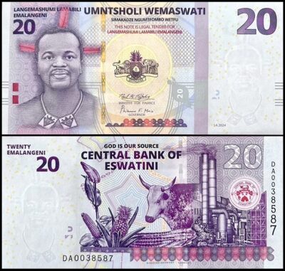 bankbiljetten / 044WB / Eswatini / 20 Emalangeni / 2024 / Unc