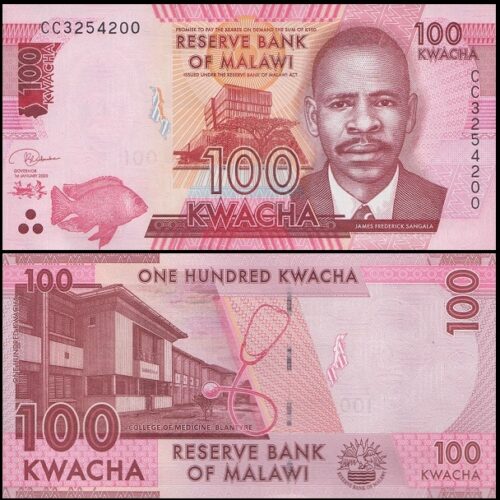 bankbiljetten / 065e / Malawi / 100 Kwacha / 2020 / Unc