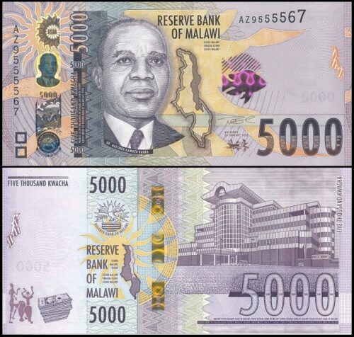 bankbiljetten / 071W(3) / Malawi / 5000 Kwacha / 2023 / Unc