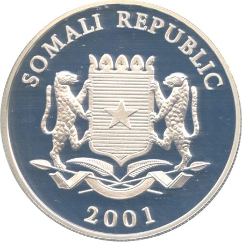 Worldcoins / Km New / Somalia / Somalie / 100 Shillings / 2001 / Fdc / Sidney 2000 / Hardlopers / Zilver 0.925 - Afbeelding 2